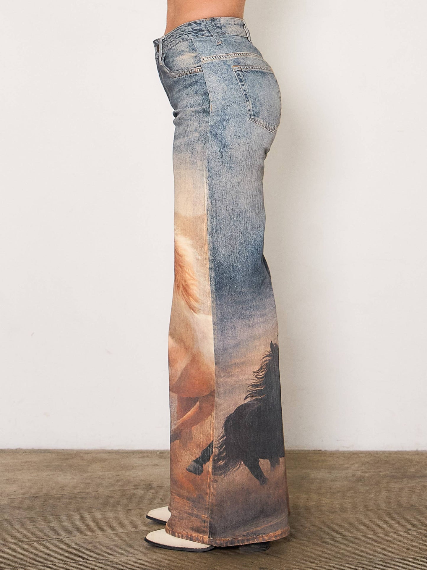 Wild Horses Print Jeans **Coming July**