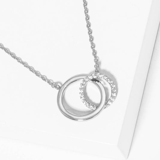 Dipped Double Ring Necklace