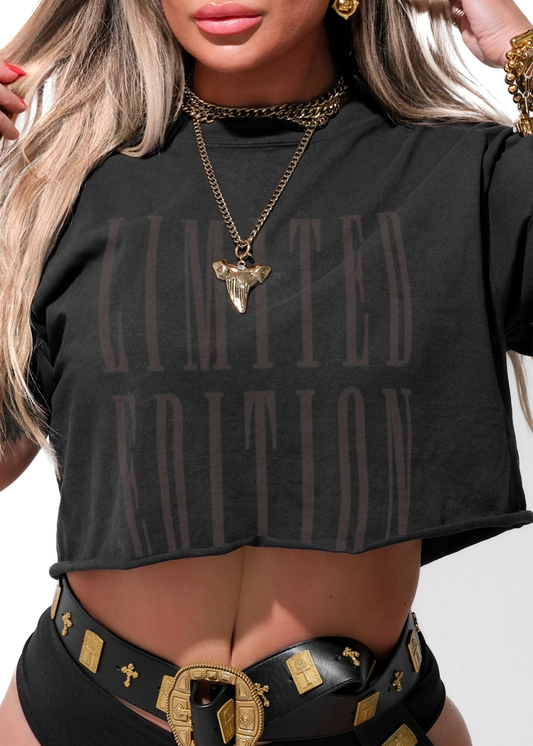 CROPPED LIMITED EDITION BLACKED OUT GRAPHIC TEE *COMING SOON*
