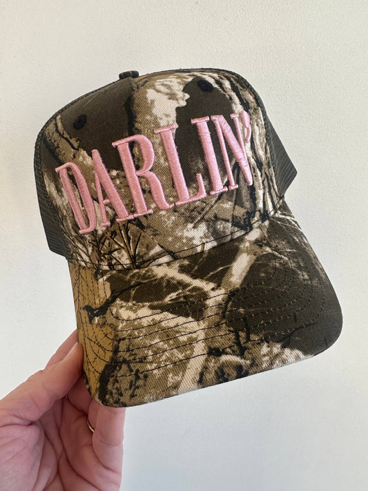 DARLIN' Camo Trucker Hat