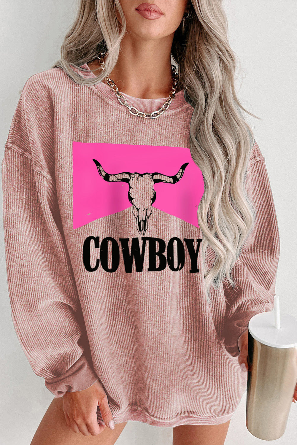 COWBOY Graphic Round Neck Sweatshirt *Online Only*