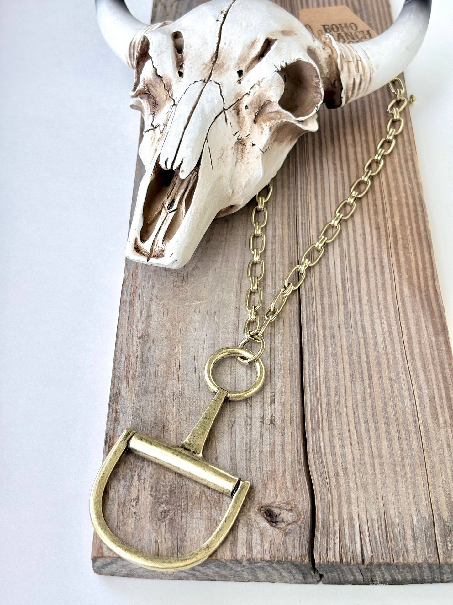 Western Horse Bit Statement Necklace