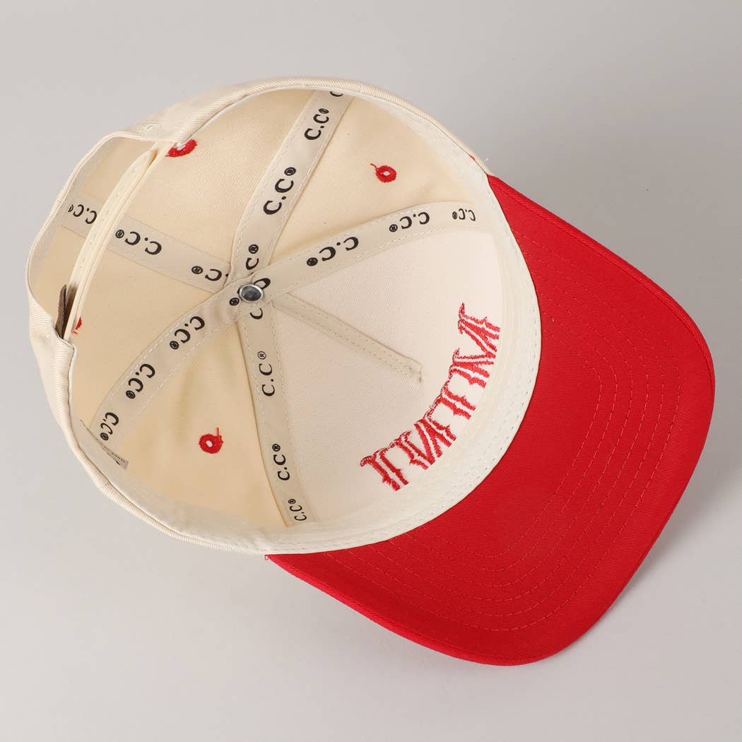 MINI Lettering Embroidery Two-Tone Baseball Cap For Kids