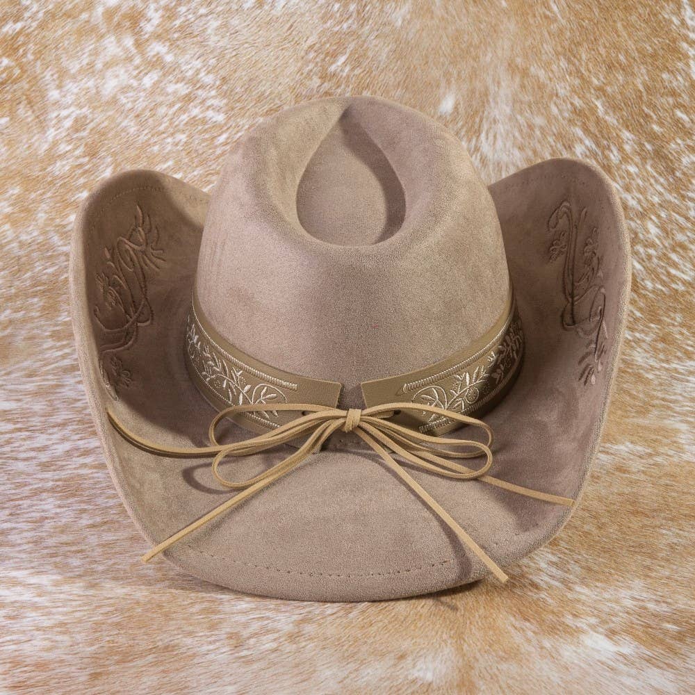 Embroidered Vines Western Cowboy Hat