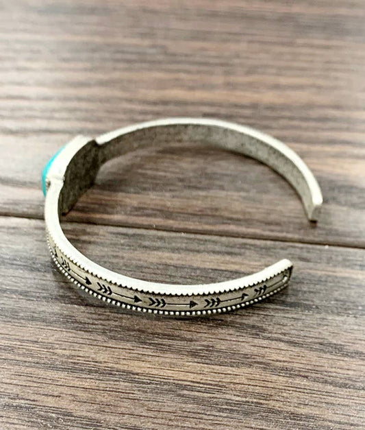 Ava Turquoise C Cuff Bracelet