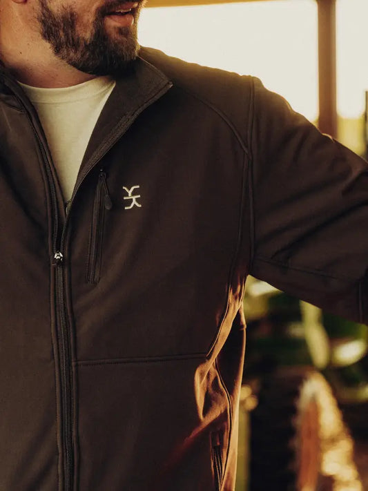 Chocolate Softshell Jacket with Concealed Carry Pockets