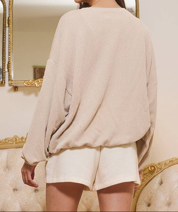 JOHN 3:16 Print Oversized Graphic Sweatshirt