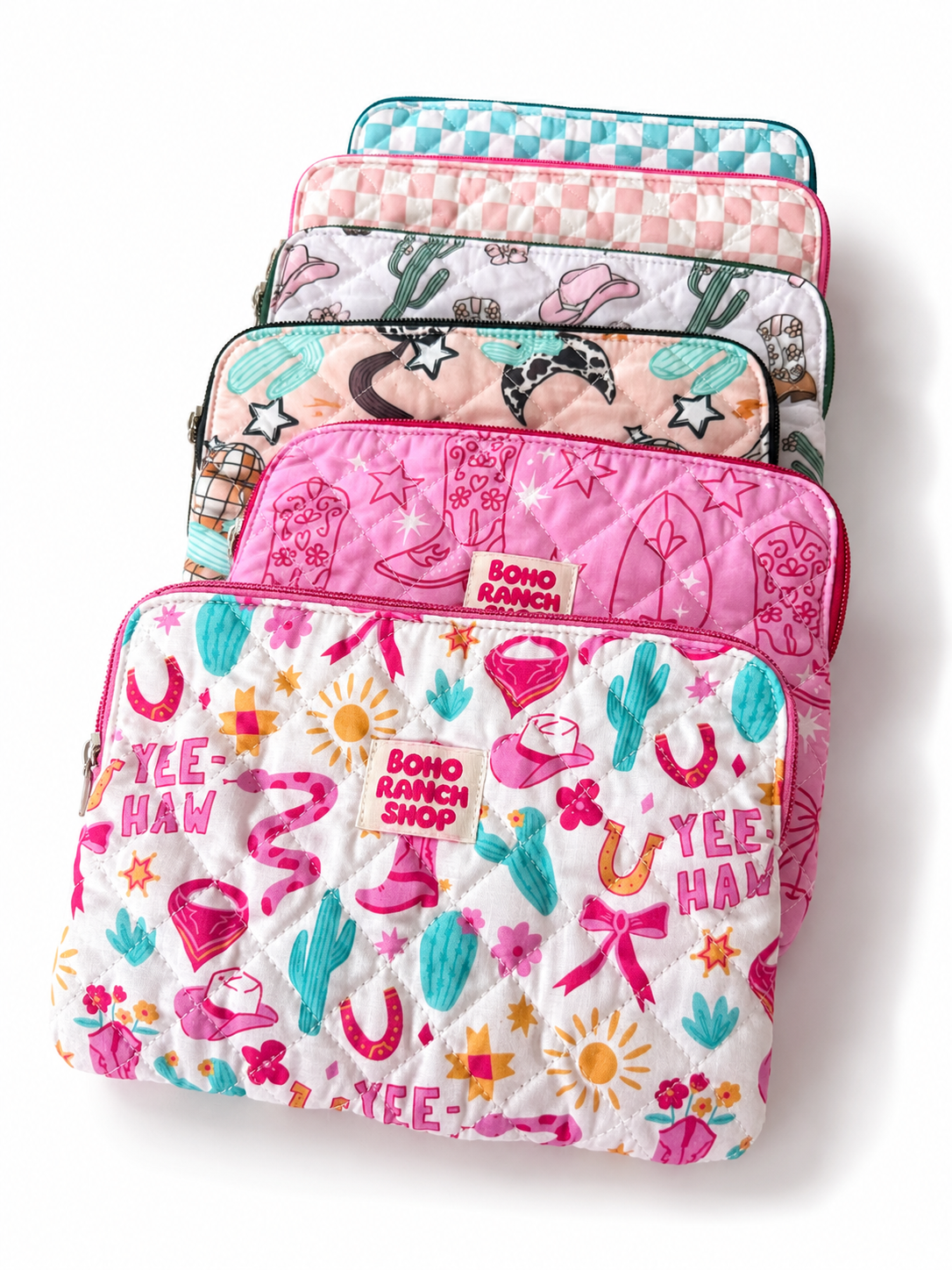 Fabric Accessory Pouch, Western Makeup Bag, Cosmetic Bag