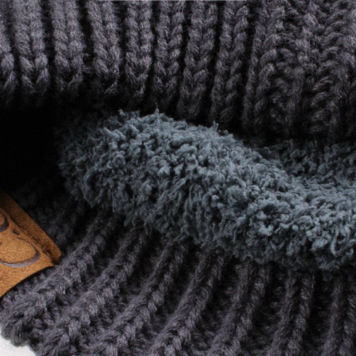 CC Bold Faux Fur Accented Beanie
