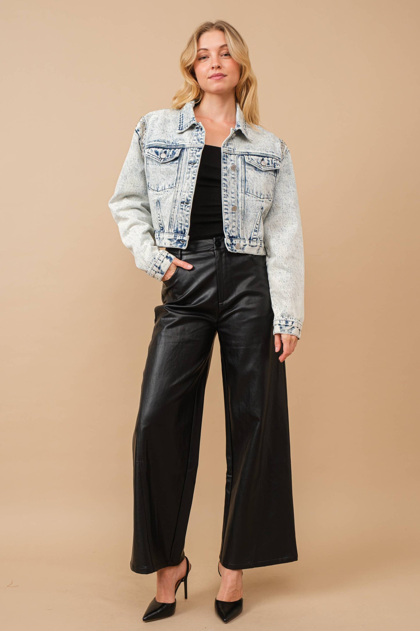 Rhinestone Rodeo Beaded Denim Jacket