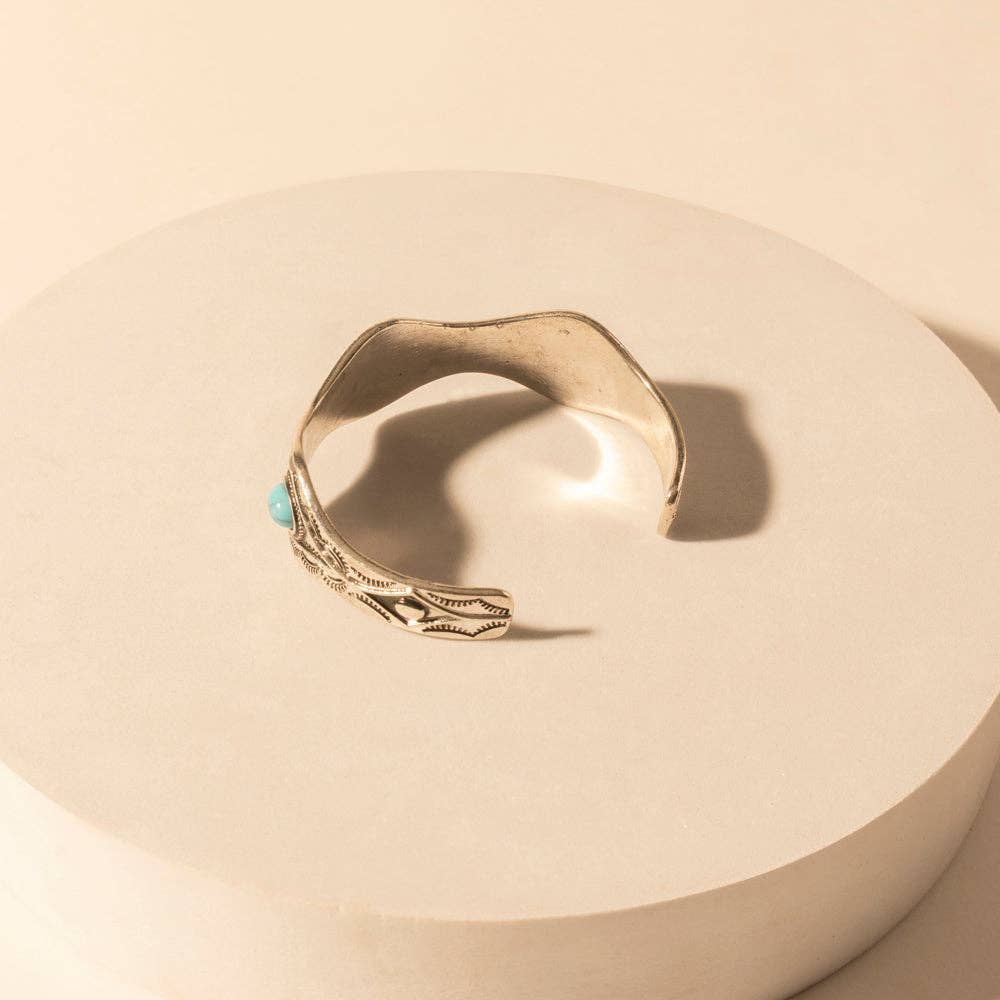 Sedona Stone Cuff with turquoise