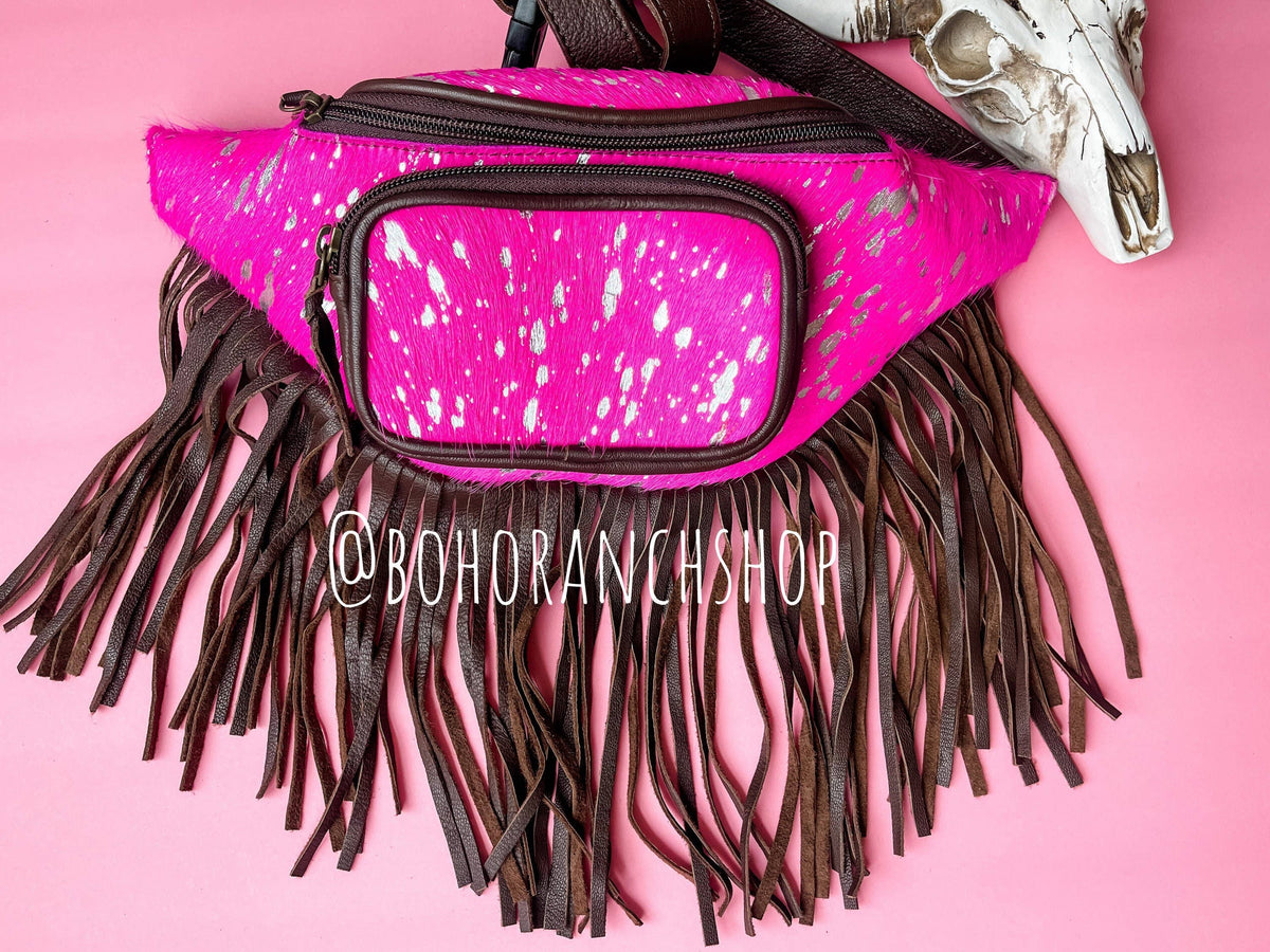 Cowhide Concert Waist Bag