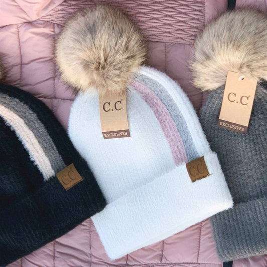 CC Striped Beanie