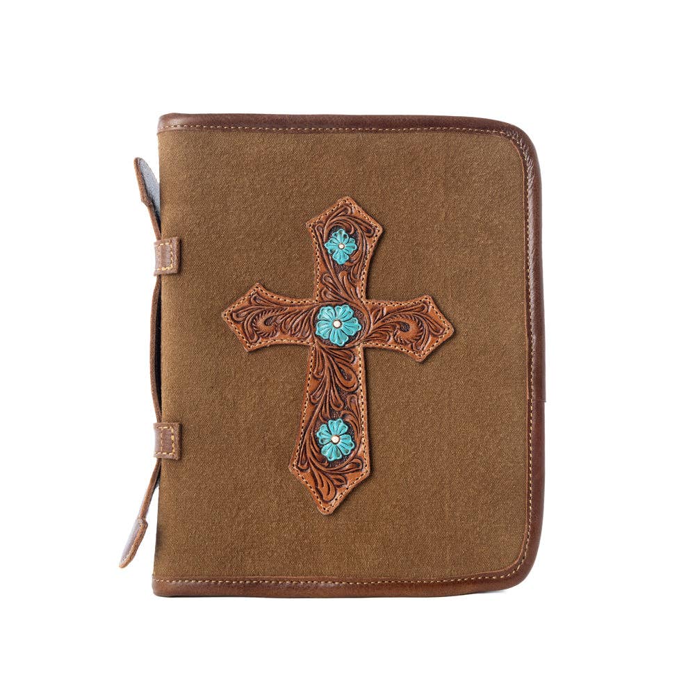 Western Bible Cover Leather Handles