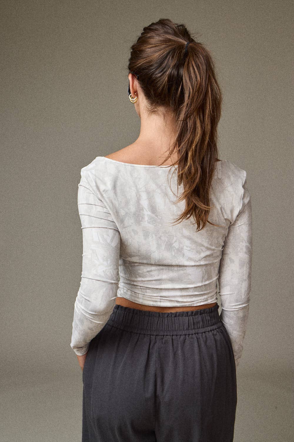 Lux Camo off shoulder longsleeve