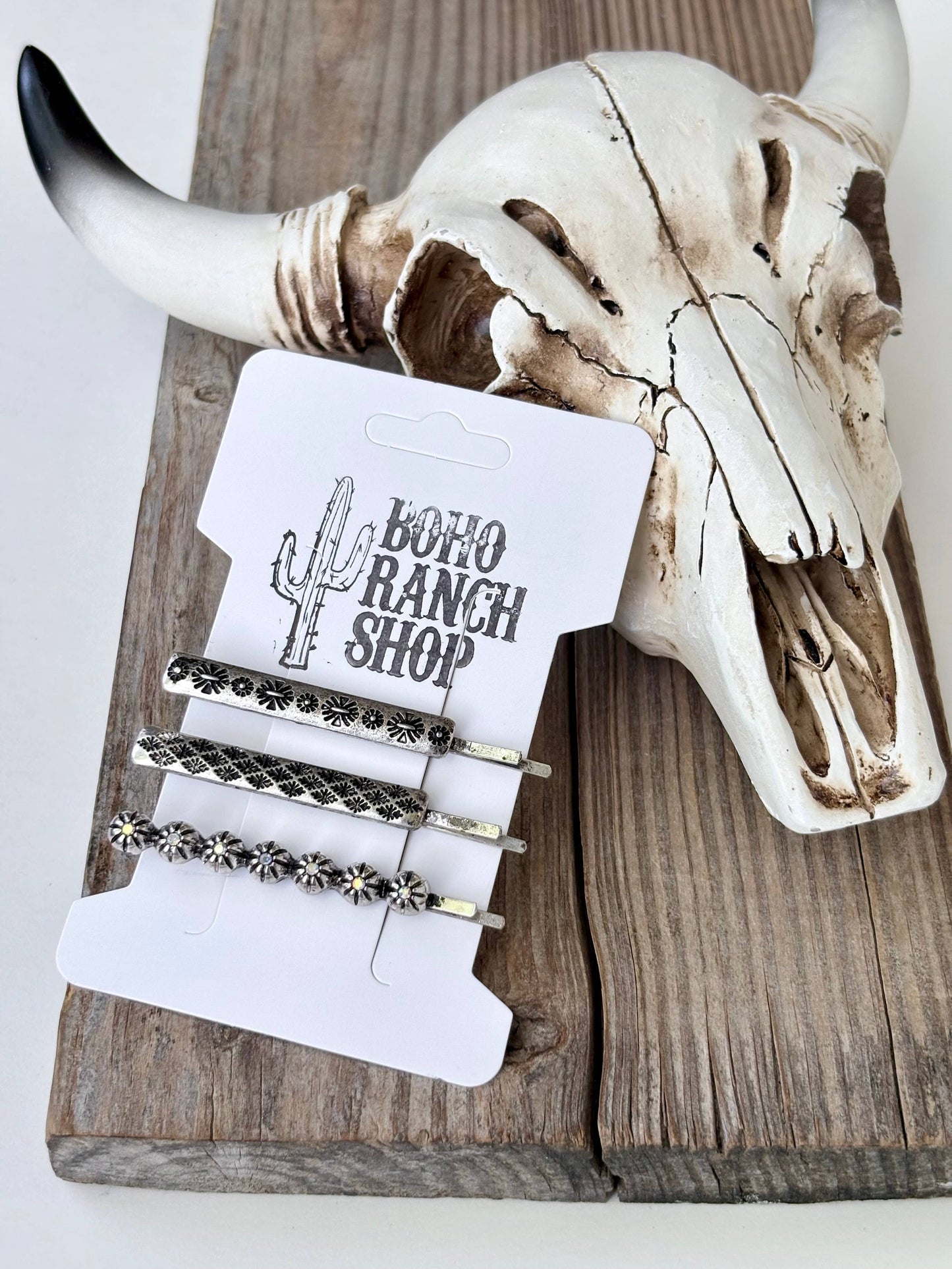 3pc Western Aztec Turquoise Bobby Pin Set