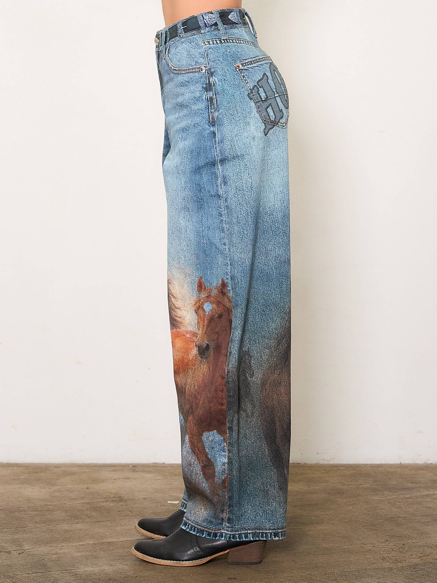 Howdy Horse Print jean **Coming July**