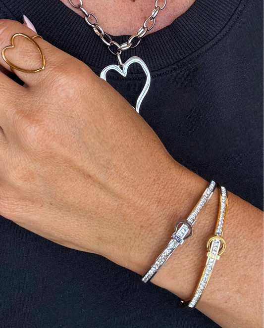 Blakeley Silver Belt Bangle Bracelet