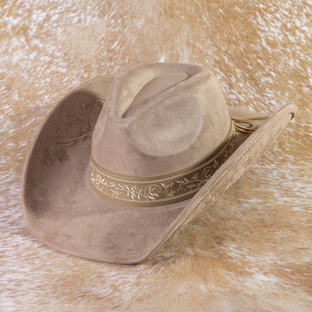 Embroidered Vines Western Cowboy Hat