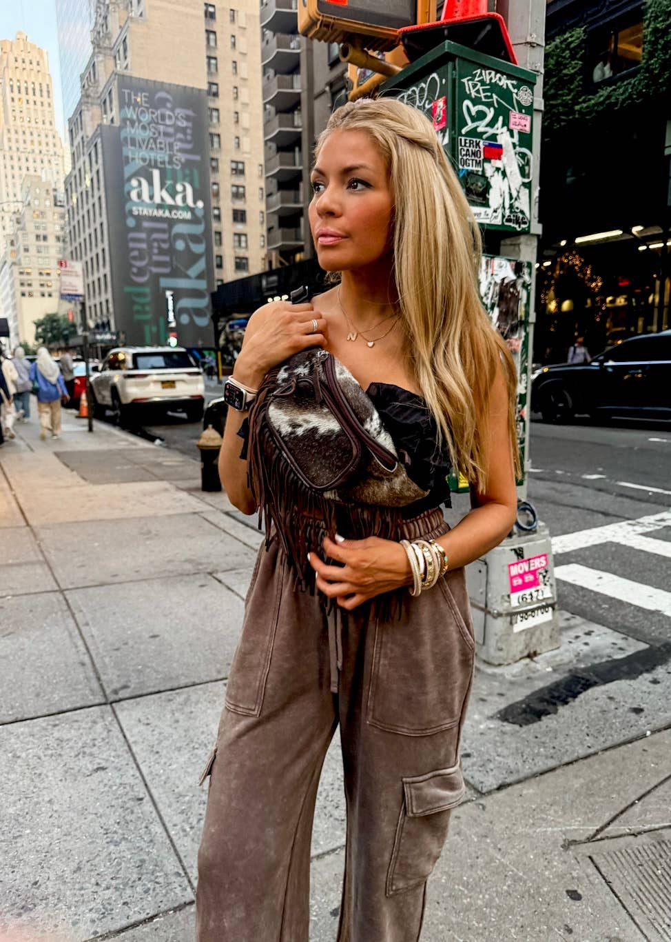 Cowhide Concert Waist Bag