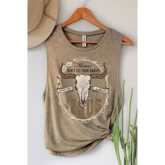 MAMAS JESUS MINERAL GRAPHIC TANK TOP