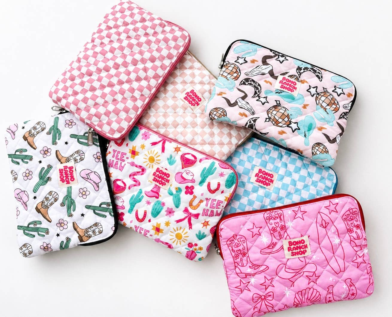 Fabric Accessory Pouch, Western Makeup Bag, Cosmetic Bag