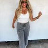 GREY CLOVER FRONT POCKET JEANS