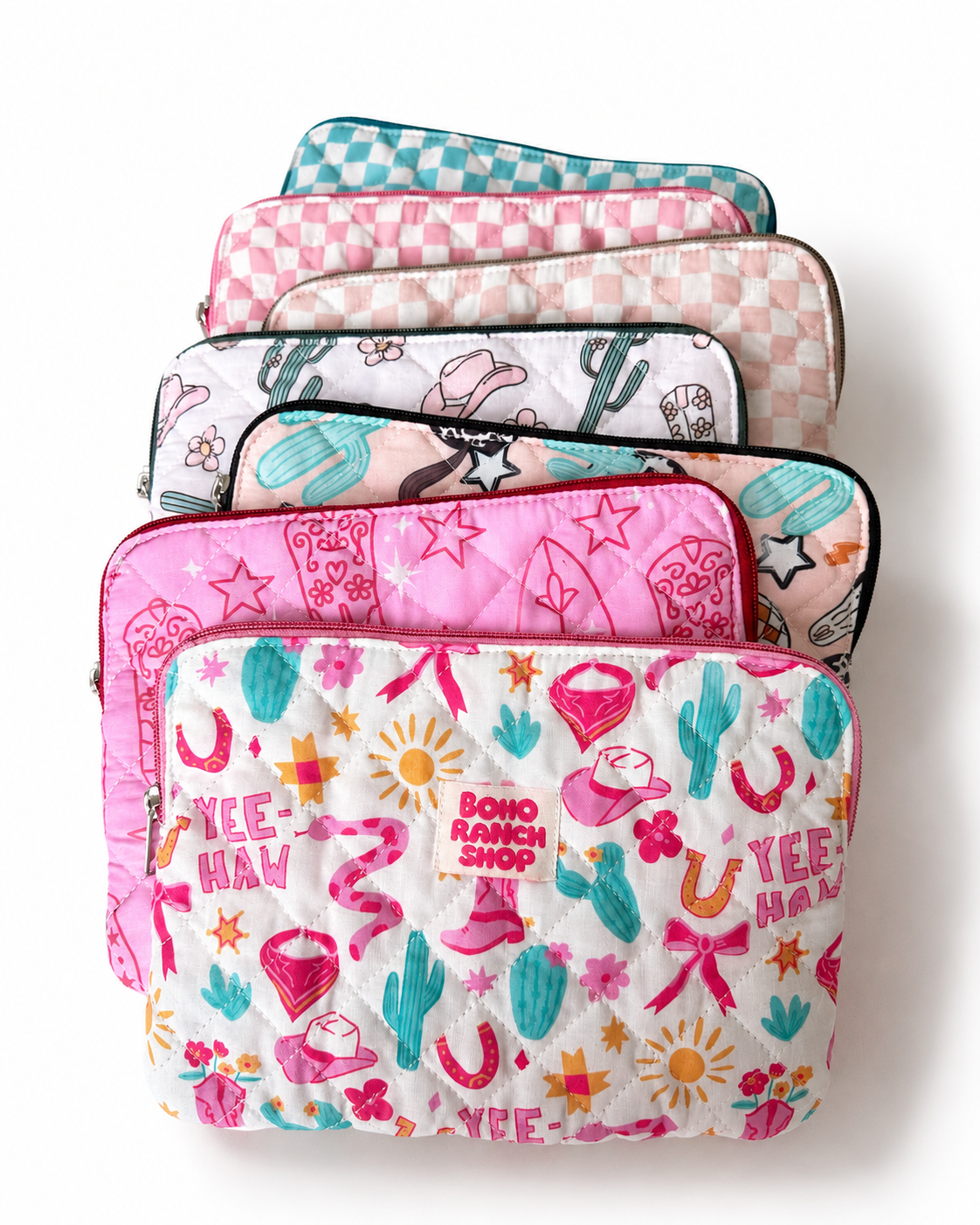 Fabric Accessory Pouch, Western Makeup Bag, Cosmetic Bag