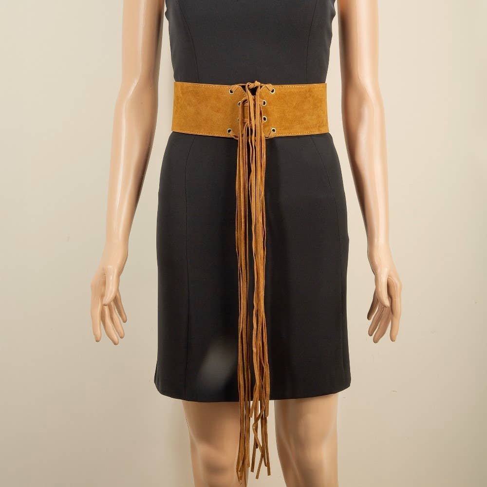 Vegan Leather Multi Strap Waist Belt