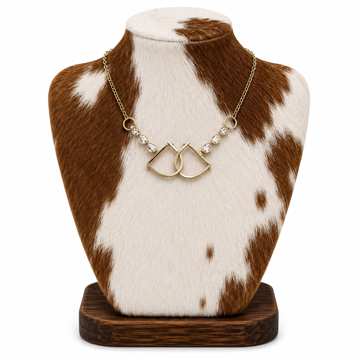 Western Horse Bit Turquoise Stone Pendant Necklace