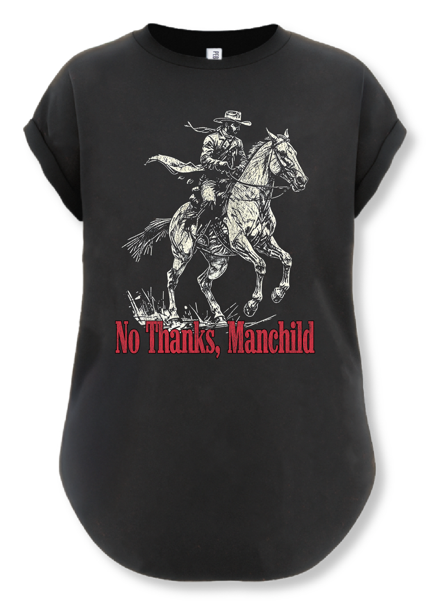 NO THANKS, MANCHILD SIDE SLIT TEE *PRE-ORDER NOW*