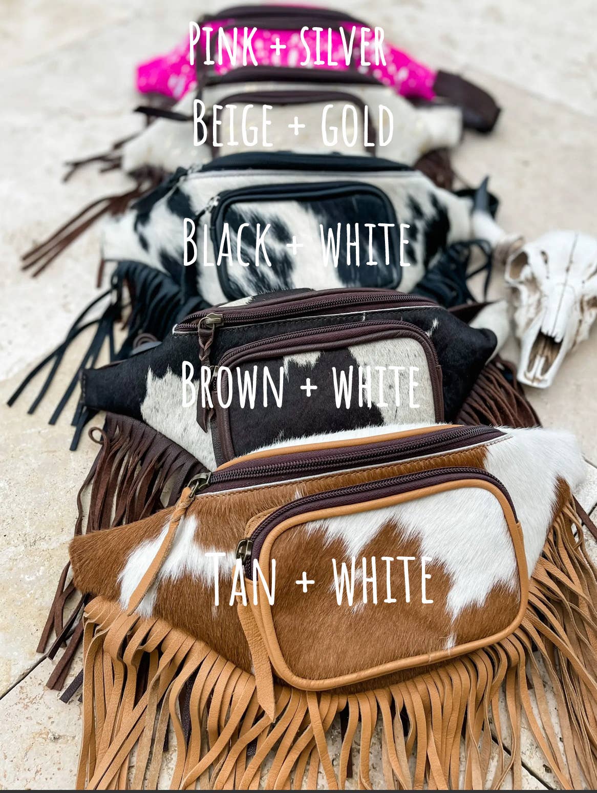 Cowhide Concert Waist Bag