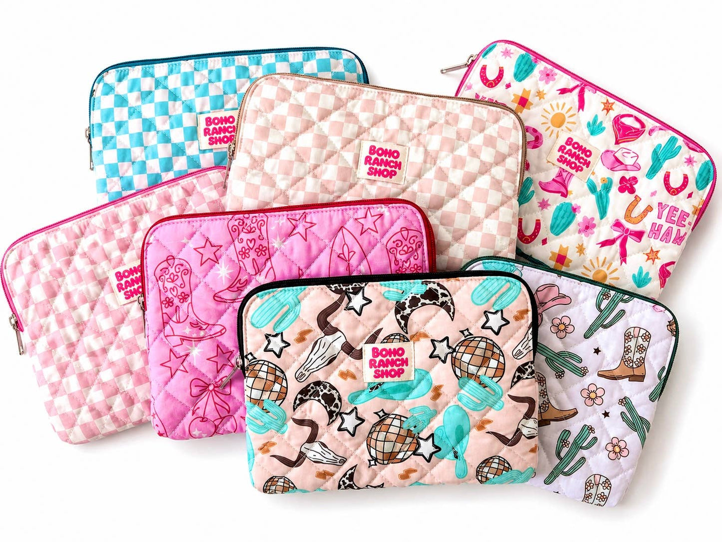 Fabric Accessory Pouch, Western Makeup Bag, Cosmetic Bag