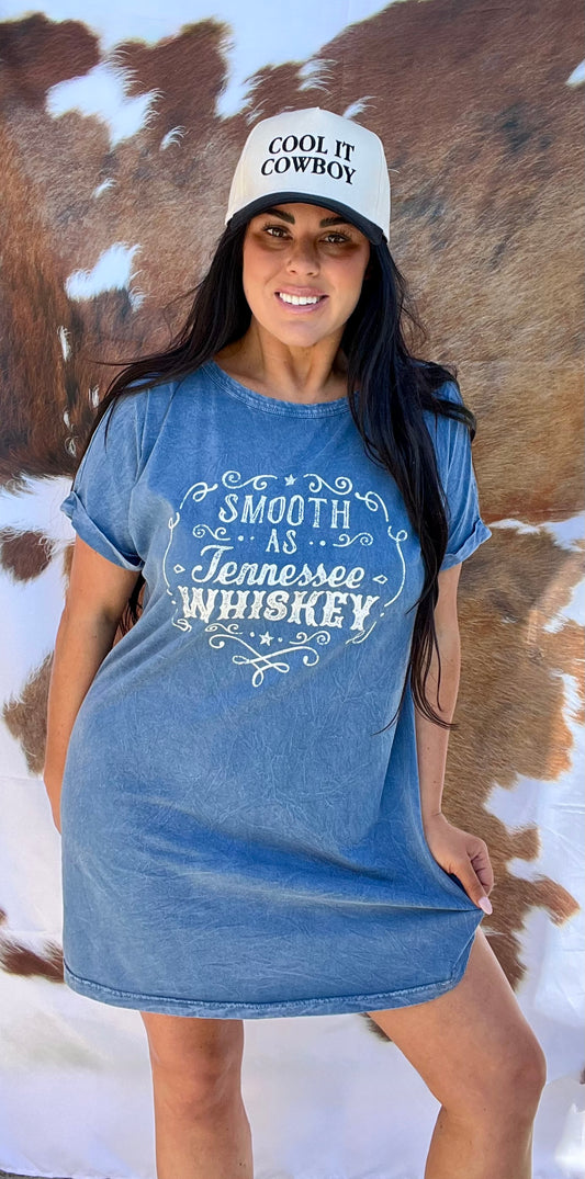 SMOOTH AS WHISKEY MINERAL GRAPHIC DRESS