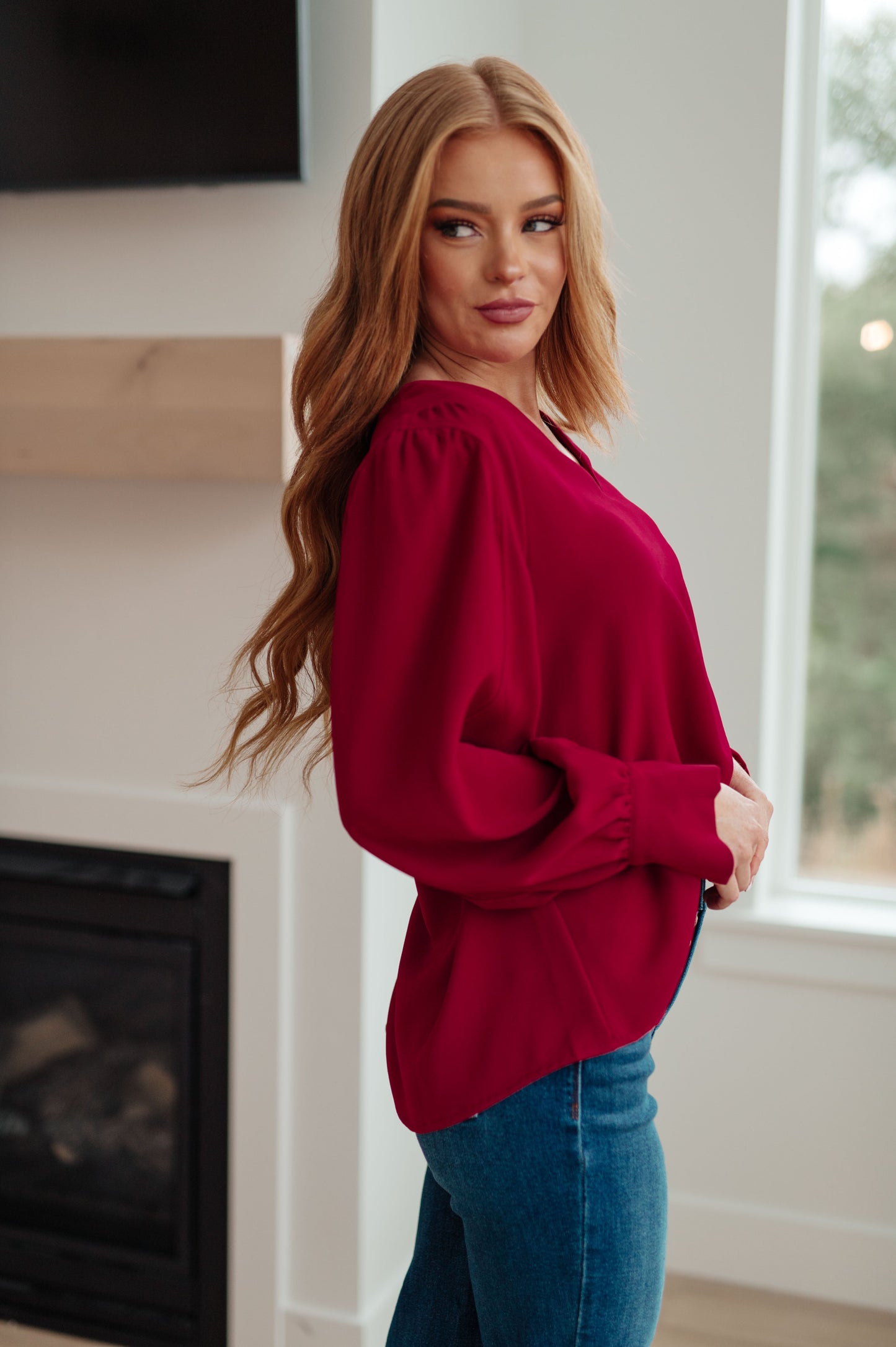 Back in Business V-Neck Blouse *Online Only*