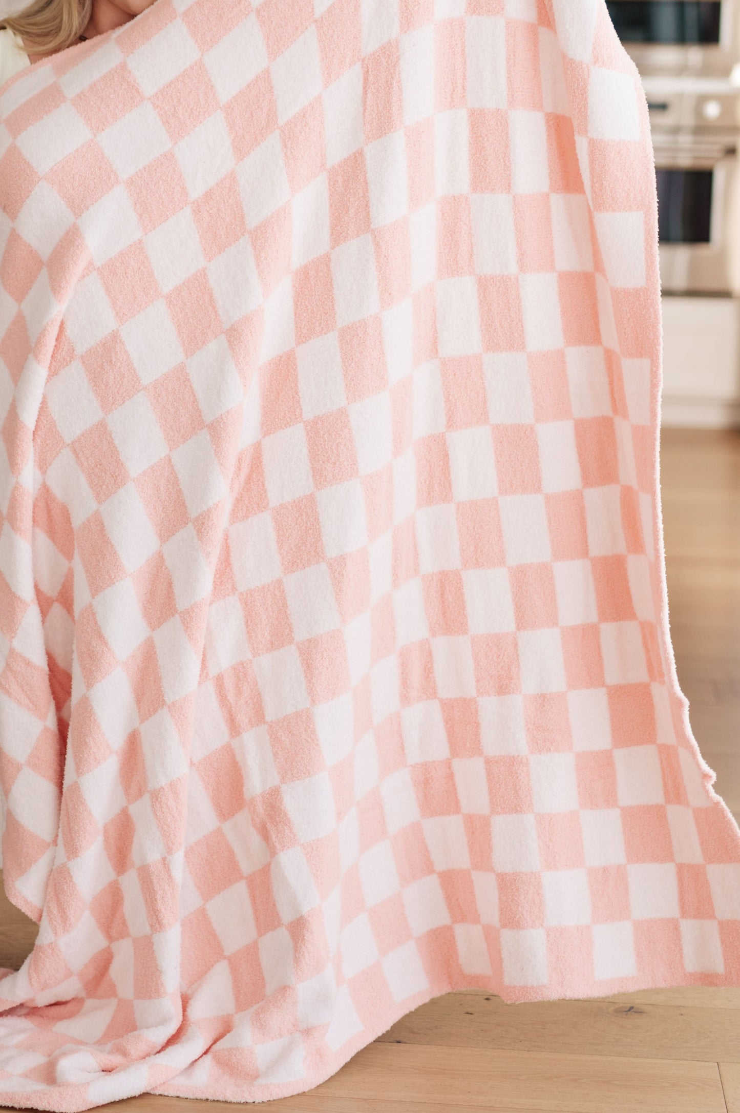 Peyton Blanket Cuddle Size in Pink Check *Online Only*