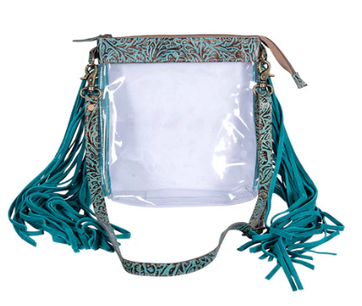 Boho Turquoise Clear Concert Bag
