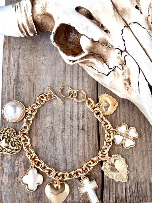 Multi Charm Dangle Bracelet
