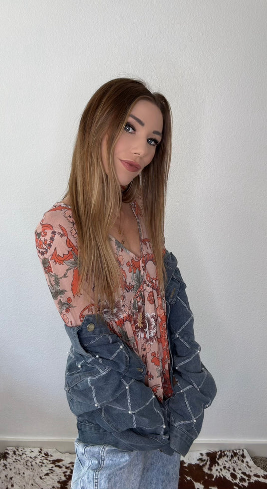 Western Bell Sleeve Blouse