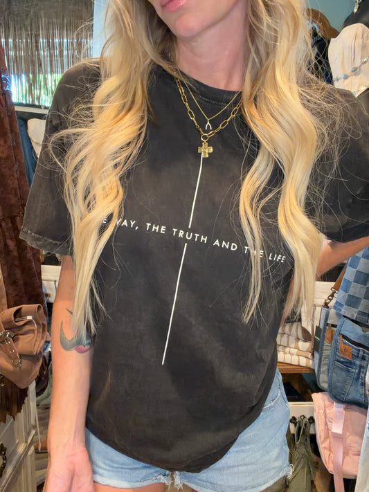 THE WAY THE TRUTH AND THE LIFE MINERAL GRAPHIC TEE