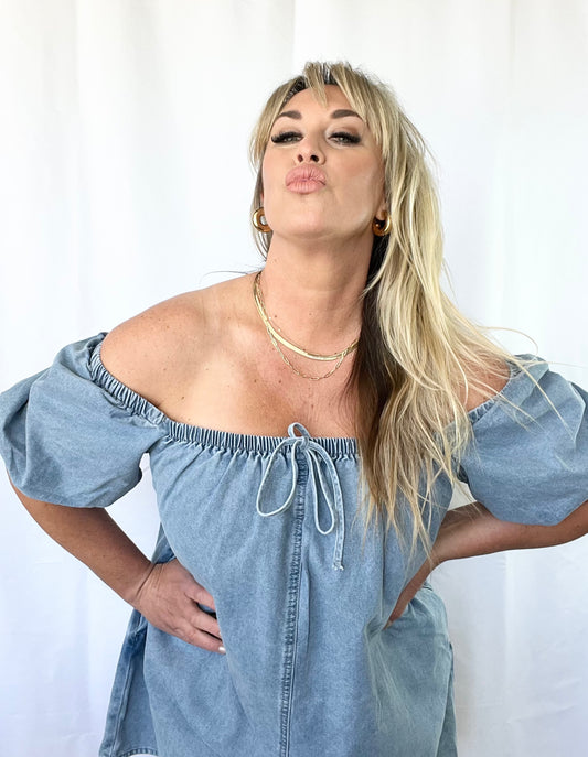 Denim Oversized Babydoll Dress