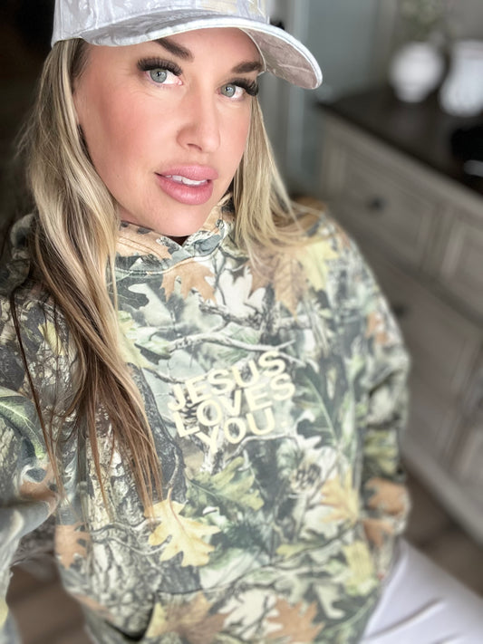 LMTD || Jesus Loves You Heavyweight Camo Hoodie ||