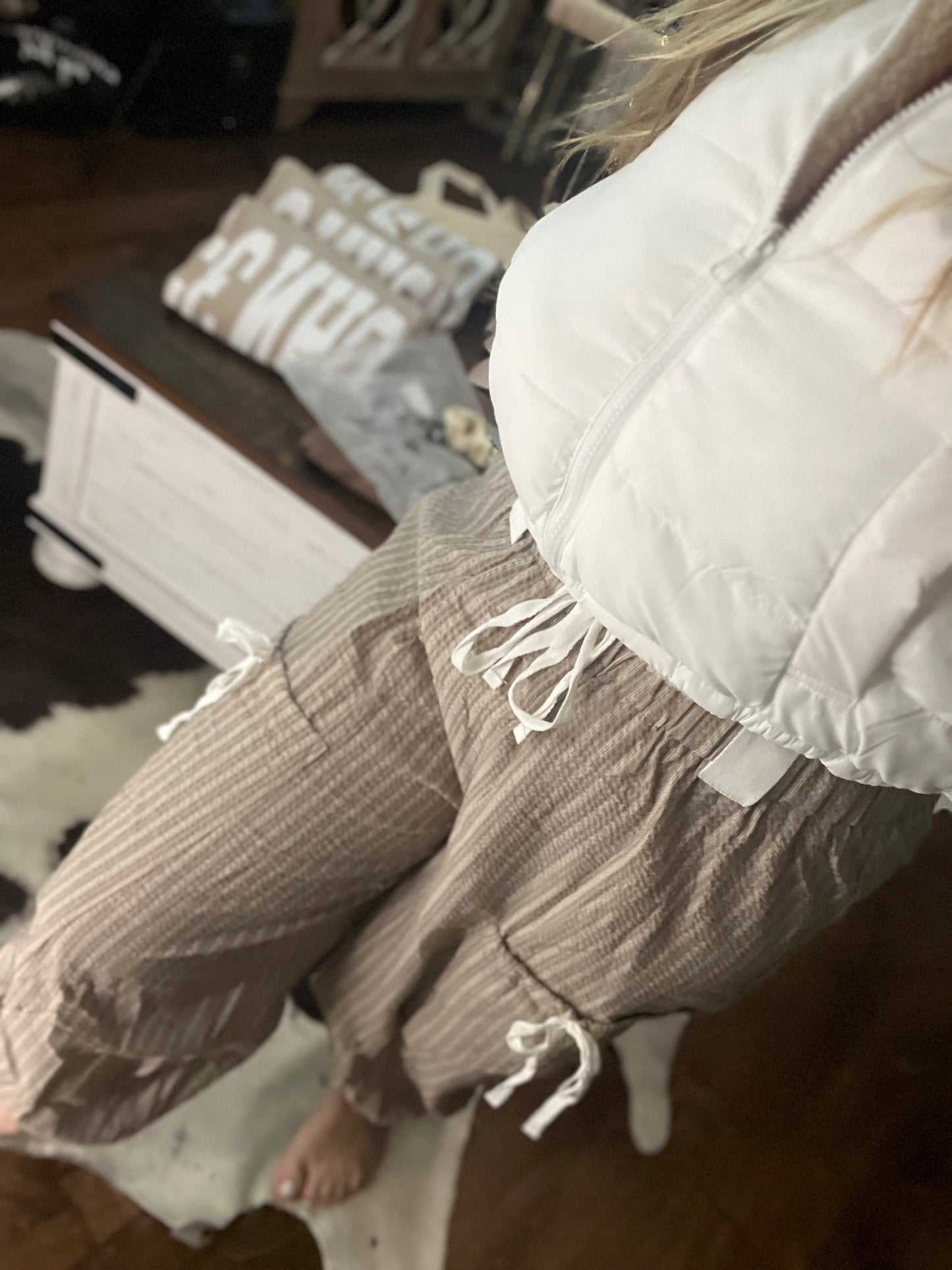 Linds Homestead Stripe Cargo Jogger Pant