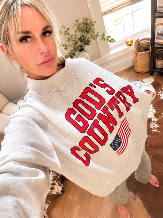 GOD'S COUNTRY | Reversible Mock-neck Sweatshirt