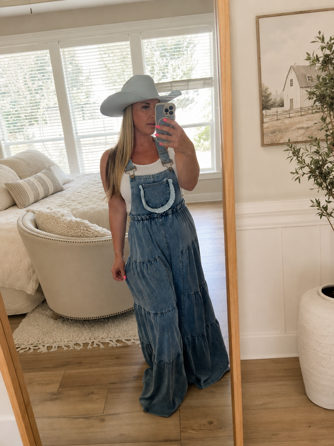 BOHO & LACE DENIM OVERALLS
