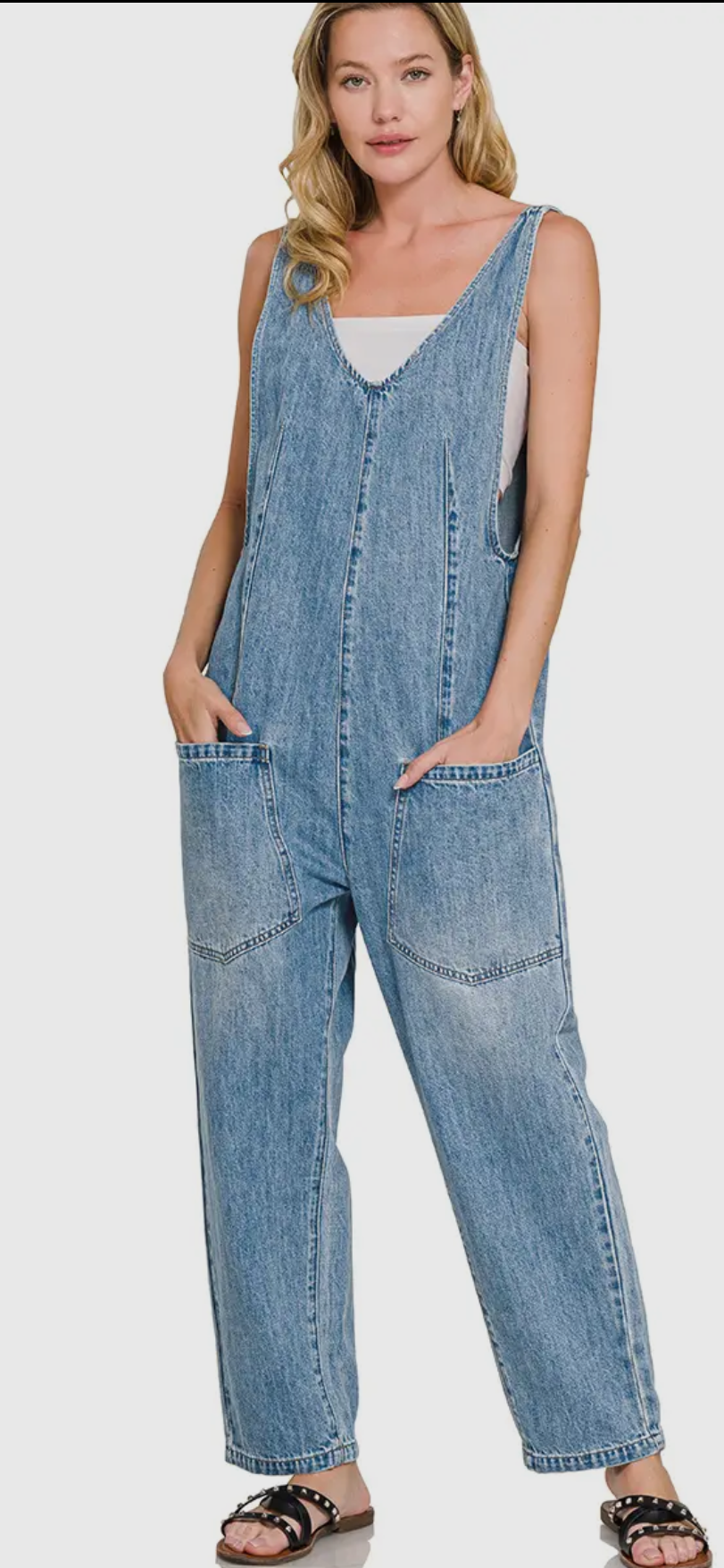 Relaxed Denim V Overall