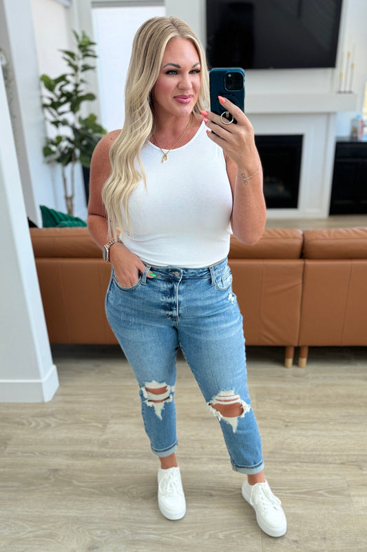 Frankie High Waist Distressed Boyfriend Jeans *Online Only*