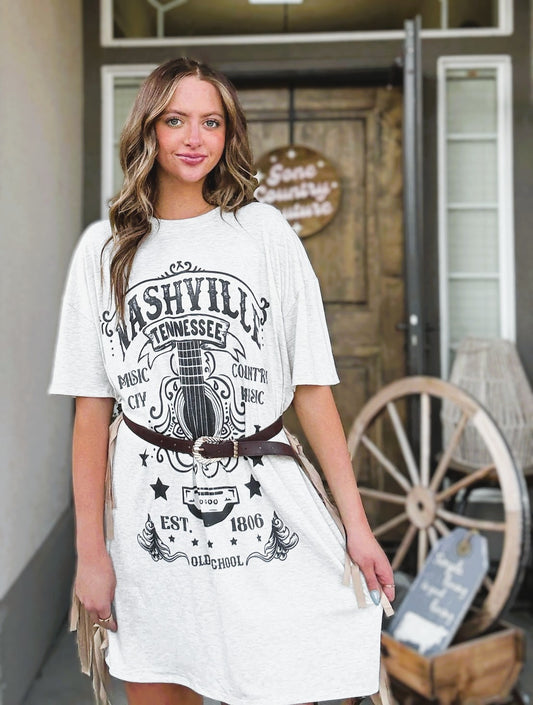 Nashville Fringed Shirt Dress