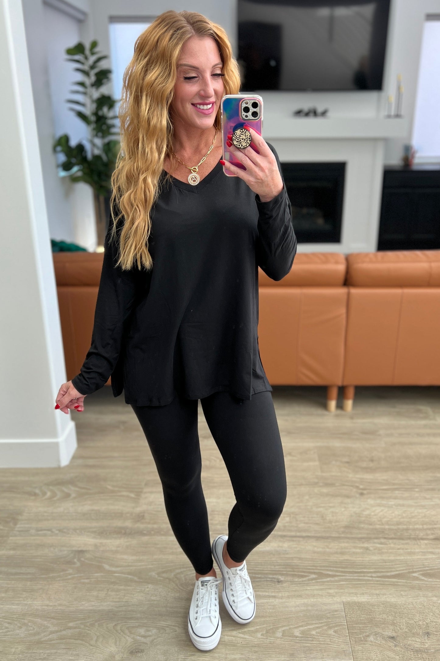 Buttery Soft V-Neck Long Sleeve Loungewear *Online Only*