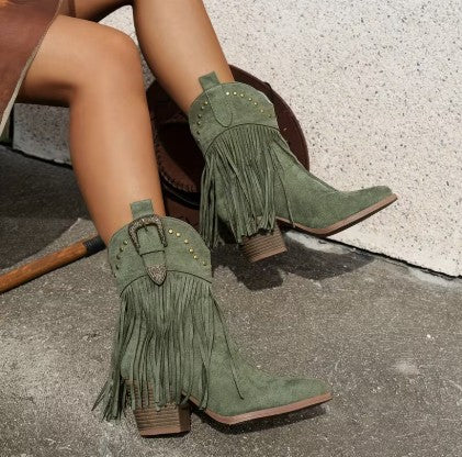 Western Fringe Bootie